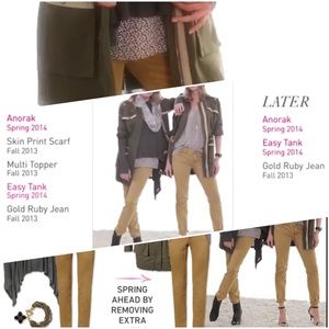 CAbi Fall 2013 Gold Ruby Jeans Size 6